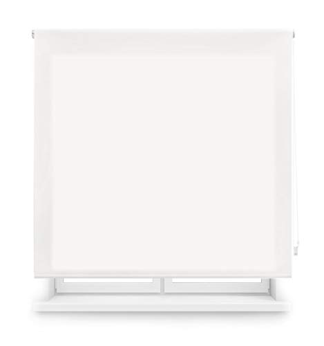 Blindecor Ara Estor enrollable translúcido liso, Blanco roto, 140 x 175 cm, Manual