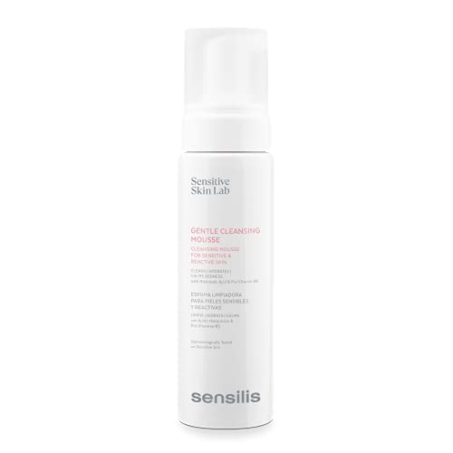 Sensilis - Gentle Cleansing Mousse, Espuma Limpiadora para Pieles Sensibles y Reactivas con Ácido Hialurónico y Vitamina B5 - 200 ml (Paquete de 1)