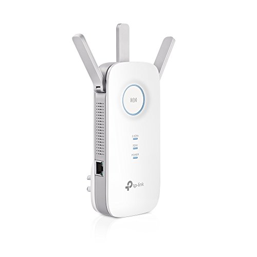TP-Link RE450 - Repetidor Wi-Fi AC1750, amplificador de red, velocidad doble banda, 1 x puerto Gigabit, luz señal inteligente, modo AP, fácil configuración, Color Blanco