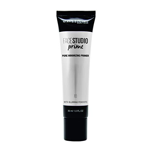 Maybelline New York - Face Studio Primer, Primer Prebase de Maquillaje, Minimizador de Poros, Tono 10 - 30 ml