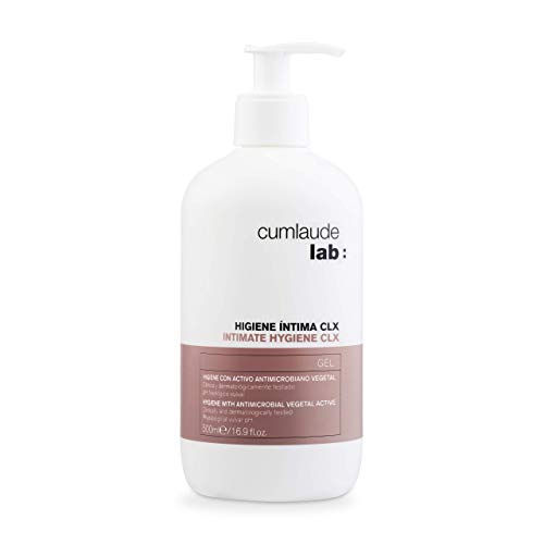 Cumlaude Lab Higiene Íntima CLX - Gel Limpiador con Clorhexidina que aporta una Acción Higienizante y Protectora - con Activo Vegetal y pH Neutro - 500 ml