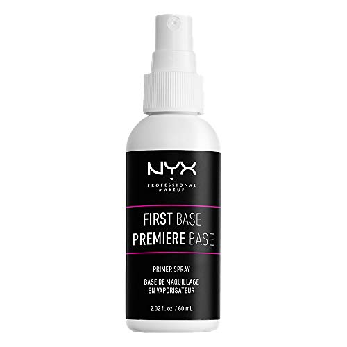 NYX Professional Makeup Primer en spray de efecto rápido First Base para todo tipo de pieles, Translúcido, 60 ml
