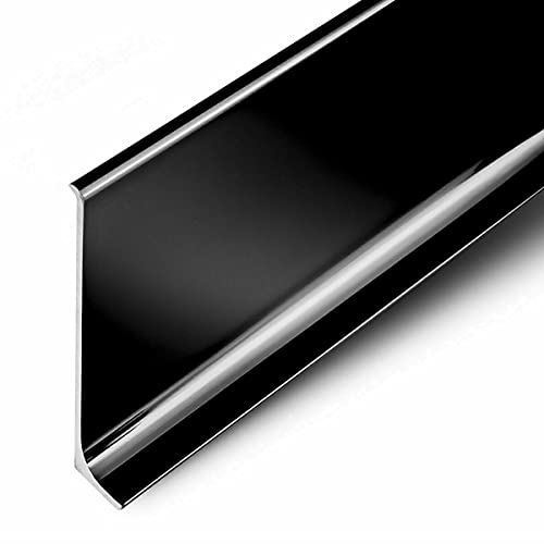 DQ-PP Zócalo | 30 m (2,5 m x 12) | 100 mm | negro | aluminio | anodizado | rodapiés | zócalo | perfil | zócalo | listón | aluminio | barra de suelo