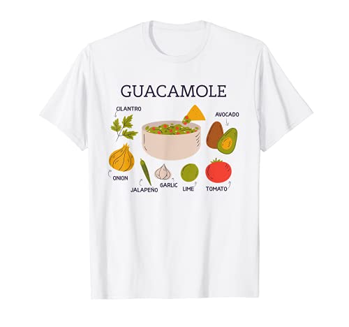 Guacamole Receta Bowl Vegetales Ingredientes Chips & Dip Camiseta
