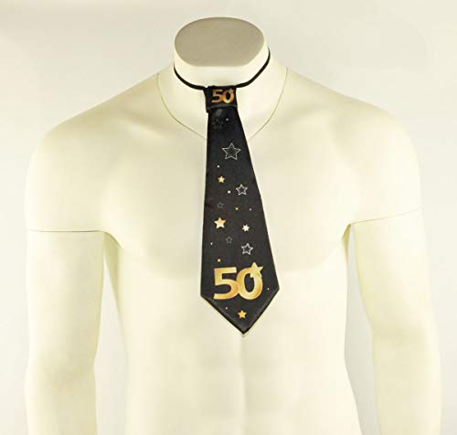 Corbata de oro negro para cumpleaños (50 años)