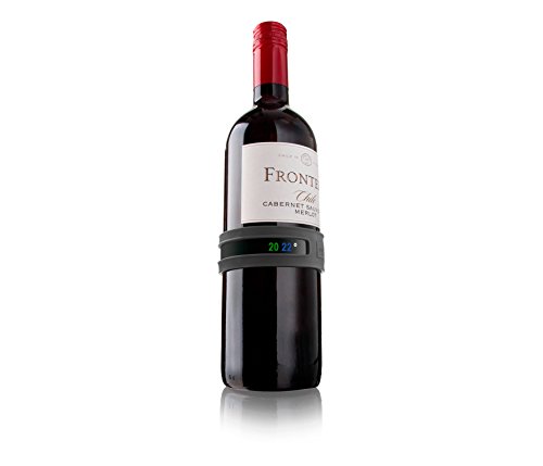 Vacuvin Termómetro adaptable para botellas de vino, Acero Inoxidable, Gris Oscuro (3630360)