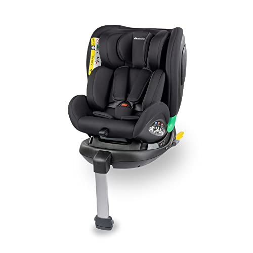 Bebeconfort EvolveFix Plus i-Size silla de coche 360° giratoria isofix Grupo 0123, reclinable y evolutiva, tejidos transpirables, para niños de 40-150 cm (de 0 a 12 años), color Black Mist