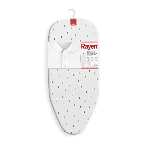 Rayen | Tabla de Planchar de sobremesa | Mínimo Espacio Plegado | con Malla metálica | Válida para Colgar | Medidas: 73,5 x 31,5 cm | Estampado