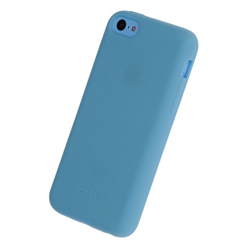doupi PureColor Funda Compatible con iPhone 5C, Protectora de Ajuste sólido Cover de Silicona Goma Shell Cubierta Protectora, Azul