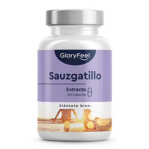 Sauzgatillo (Vitex Agnus Castus) - 240 cápsulas veganas -Extracto 4:1 altamente dosificado - 10mg Extracto puro de Sauzgatillo por cápsula - Producción probada en laboratorio en Alemania