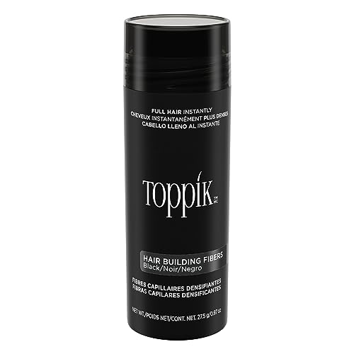 Toppik Fibras Capilares Negro, Fibras de Queratina para Crear más Densidad en el Cabello de Forma Inmediata, 27,5 g