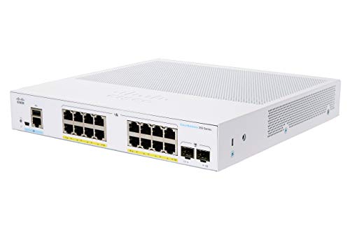 Switch gestionado Cisco Business CBS350-16P-2G | 16 puertos GE | PoE | 2 x SFP de 1 G | Protección limitada de por vida (CBS350-16P-2G)