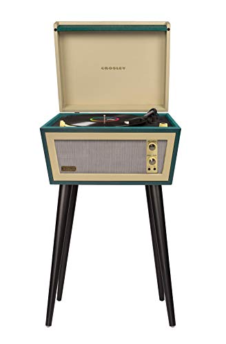 Crosley Sterling Turntable with Aux-In, Bluetooth and removable legs, Green & Cream