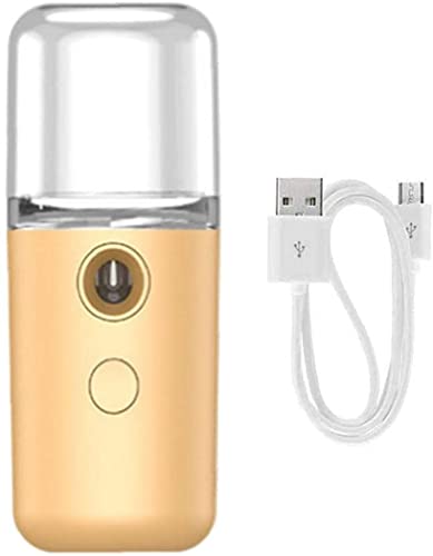 Vaporizador rociador Facial humidificador portátil teléfono Celular Belleza USB Recargable máquina 30 ml Amarillo  Agradable procesado