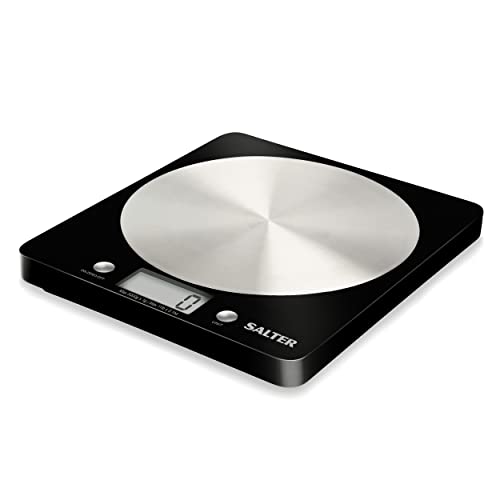 Salter 1036BKSSDR Disc Básculas Digitales de Cocina-Negro, Stainless Steel, One Size