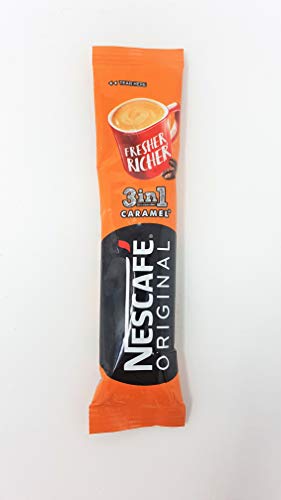 Nescafe Original 3 en 1 caramelo instantáneo café 1 taza en sobres (12)