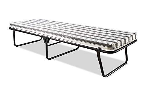 JAY-BE Valor Cama Plegable con colchón de Aire Transpirable, Metal, Negro, 90 x 190 cm