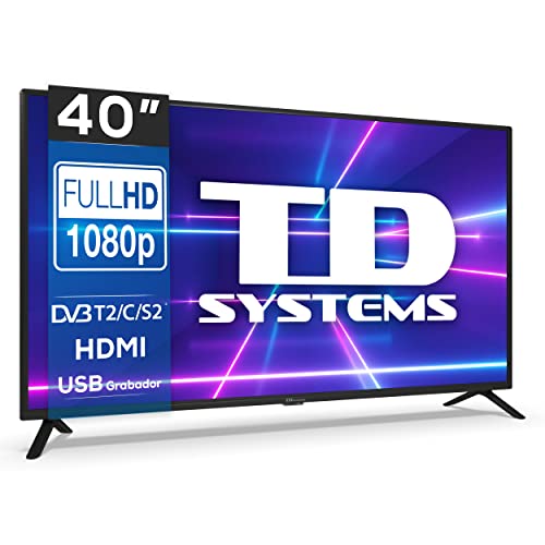 TD Systems - Televisores 40 Pulgadas Led Full HD Led, 3 años de garantía - K40DLC16F Modelo 2022
