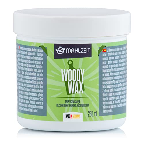 Mahlzeit Cera de Abejas para el Cuidado de Tablas de Cortar 'WOODY WAX' | 250 ml | 100% Natural | para el Cuidado y Protección de Muebles de Madera o Bambú, Tabla de Cortar, Bloques de Carnicería