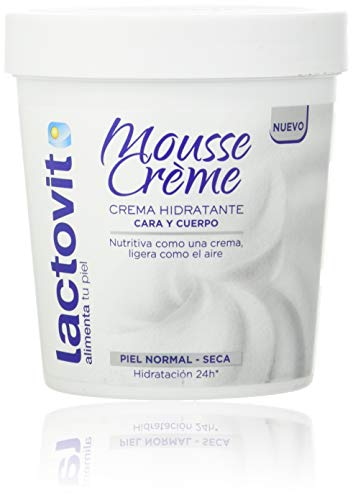 Mousse Crème Hidratante Nutritiva para Cuerpo y Cara. Hidratación 24h. Para Pieles Normales y Secas