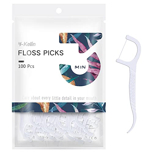 Dental Floss-100 Pcs Floss Dental Palillo de dientes, palillo de dientes, púas de dientes, púas de hilo dental, limpieza de dientes