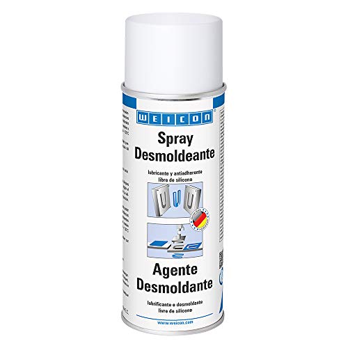 WEICON Spray Desmoldante | 400 ml | Lubricante y antiadherente exento de silicona | Transparente