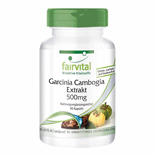 Extracto de Garcinia Cambogia 500mg - Extra fuerte 60% AHC (Ácido hidroxicítrico) - VEGANA - Dosis elevada - 90 Cápsulas - Calidad Alemana
