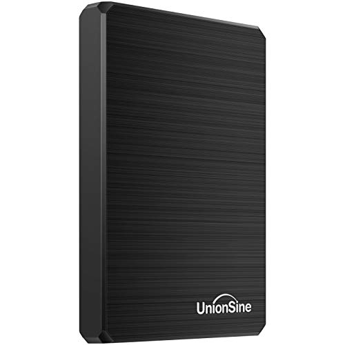 UnionSine Ultra Slim Disco Duro Externo Portátil 2.5' 500GB, USB3.0 SATA HDD Almacenamiento para PC, Mac, MacBook, Chromebook, Xbox, PS4 (Color Negro)