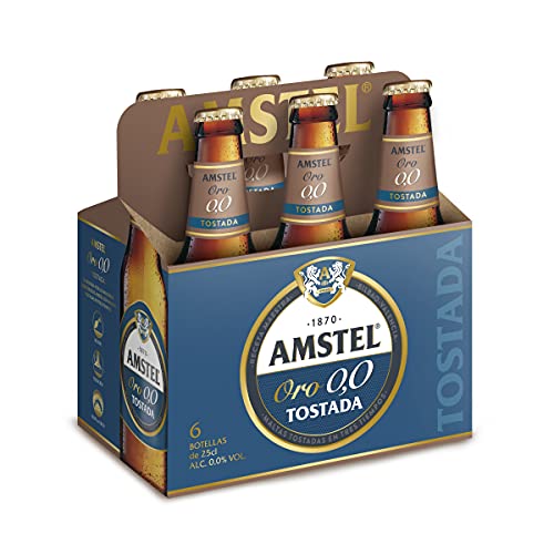 Amstel - Amstel oro 0,0 cerveza tostada 6 botellas 25cl 1500 ml