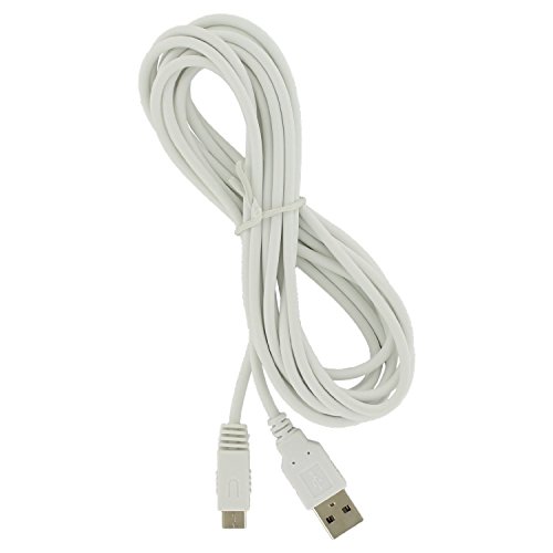 DollaTek Cable de alimentación USB Extra Largo de 3M Compuesto Wii U Gamepad - Blanco