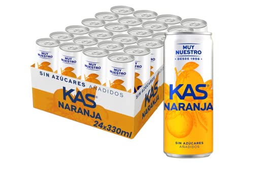 Kas Naranja Zero, Refresco 330 ml - 24 latas