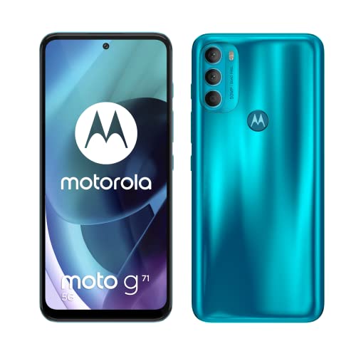 Motorola Moto g71 5G (Pantalla 6.4' MAX Vision OLED, Multi cámara 50 MP, Velocidad 5G, procesador Octa Core, batería 5000 mAH, Dual SIM, 6/128GB, Android 11), Verde [Versión ES/PT]