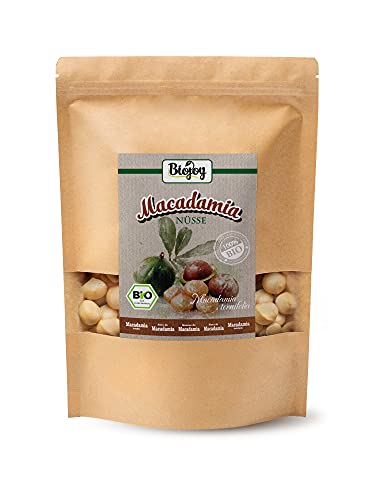 Biojoy Nueces de Macadamia BÍO (1 kg), crudas y enteras, sin tostar y sin sal