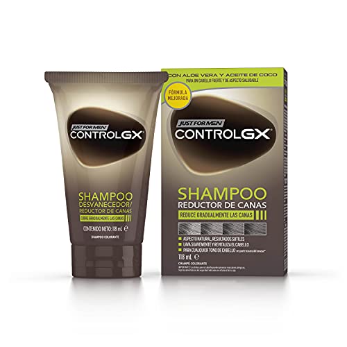 Just for men Control GX Champú. Reduce las canas gradualmente. Resultado natural. 118 ml