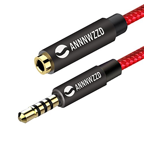 LinkinPerk Cable alargador de Audio estéreo Auxiliar, Audio Cable Extensión Auriculares 3,5 mm Macho a Hembra (3M)