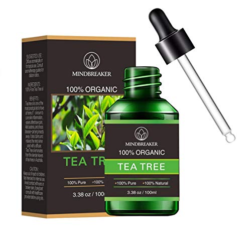 Aceite esencial de árbol de té orgánico, aceites aromáticos de aromaterapia orgánica 100% aceite esencial terapéutico puro de grado superior (100 ml)