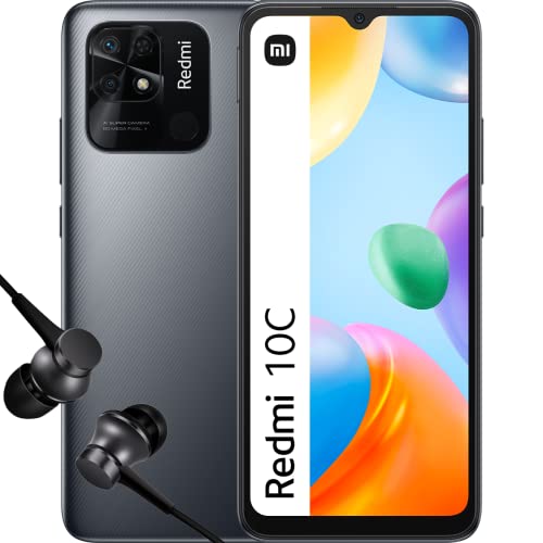 Redmi 10C – Smartphone de 4+128GB, Pantalla Dot Drop de 6,71” HD+, Snapdragon 680, Cámara principal de 50 MP, Batería de 5000 mAh, Graphite Gray (Versión ES + 3 años de garantía)