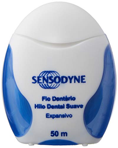 Sensodyne, Hilo Dental Suave Expansivo, con Flúor y Sabor a Menta Fresca, para Personas con Sensibilidad Dental, 50 m