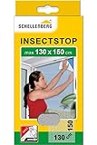 Schellenberg 50714 Mosquitera, protección anti insectos y moscas para ventanas, lavable, sin taladros, 130 x 150 cm