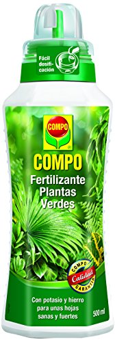 COMPO Fertilizante de plantas verdes para plantas de interior, balcón y terraza, Fertilizante líquido con potasio y hierro, 500 ml