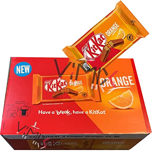 Nestle KIT KAT 4 Dedos Barra de chocolate naranja 41,5 g - Toma un descanso, toma un kit de kat | Elige cualquier número favorito de barras