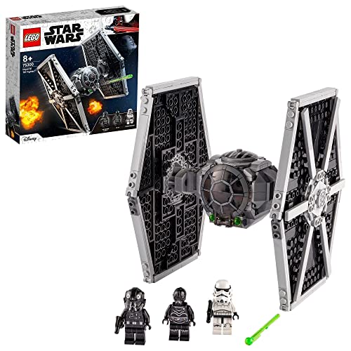 LEGO 75300 Star Wars Caza Tie Imperial, Juego de Construcción con Mini Figura de Stormtrooper, Piloto Saga Skywalker y Droide de Protocolo NI-L8