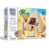 Trefl- Construcción Antigua, Natural, EKO Brick Blocks, DIY, más de 260, Juego Creativo para niños a Partir de 7 años Construir con Ladrillos, Color pirámide (61550)