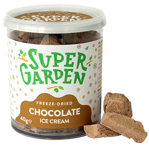 Helado de chocolate liofilizado - Caramelo liofilizado de edición limitada - Comida de astronauta sabrosa y deliciosa y dulces liofilizados de Super Garden (40 g)