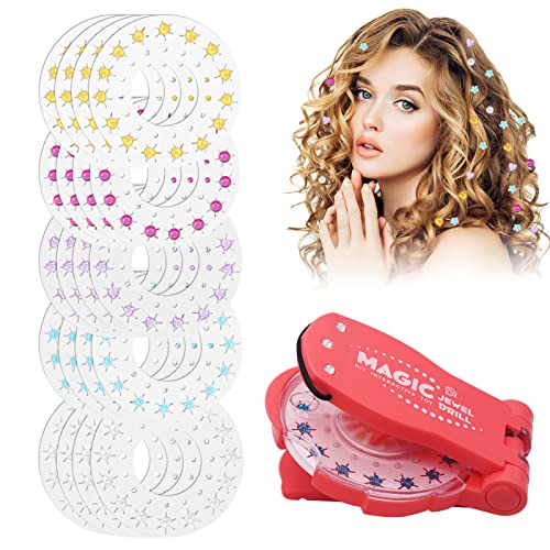 Hair Gems Hair Bedazzler Kit, Máquina para el Ultimate Set con 300 gemas para el cabello, Bling Bling con Grapadora Diamond Sparkle para Regalo de decoración