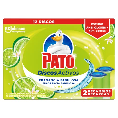PATO Discos Activos WC Lima, Limpia y Desinfecta, Pack de 2 Recambios