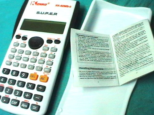 Calculadora científica kenko & sharp doble linea de cálculo precio Ingrosso Color Tapa Duro Blanco y Borde Negro