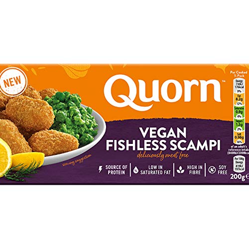 Quorn Langostinos sin pescado (Fishless Scampi) 200g | Vegetariano | sin carne (Pack de 2)