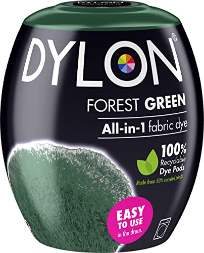 Dylon Tinte para máquina (350 g), Verde (Forest Green), 8.5 x 8.5 x 9.9 cm