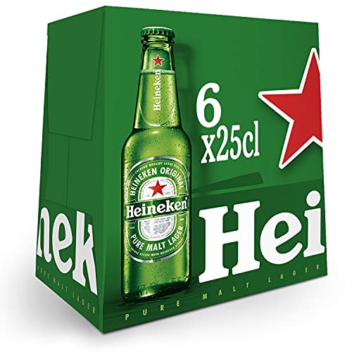 Heineken Cerveza Lager Pack Botella, 6 x 25cl